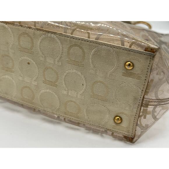 Salvatore Ferragamo Gancini Tote purse cute clear shoulder bag - Picture 9 of 15